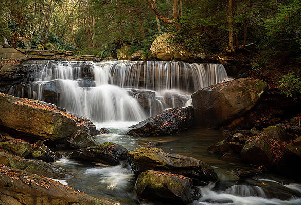 Usa Photograph - Water Cascade On Deckers Creek Near Masontown WV by Steven Heap