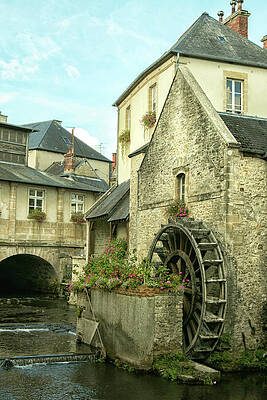 Wall Art featuring the photograph Water Wheel Of Bayeux by Lisa Chorny