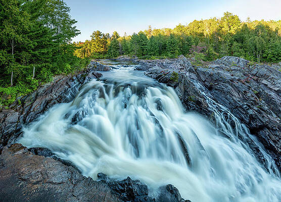 Majestic Photograph - Waterfall At Chutes Provincial Park, Ontario by John Twynam