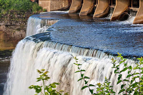 Wall Art featuring the photograph Waterfall In Ottawa Canada by Tatiana Travelways
