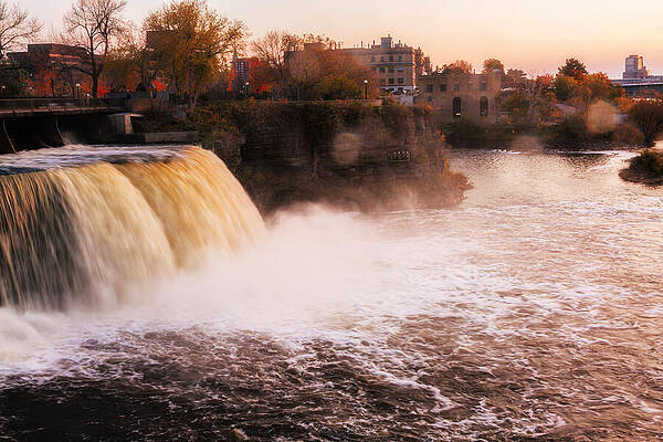 Wall Art featuring the photograph Waterfall On Ottawa River, Ottawa, Canada by Tatiana Travelways