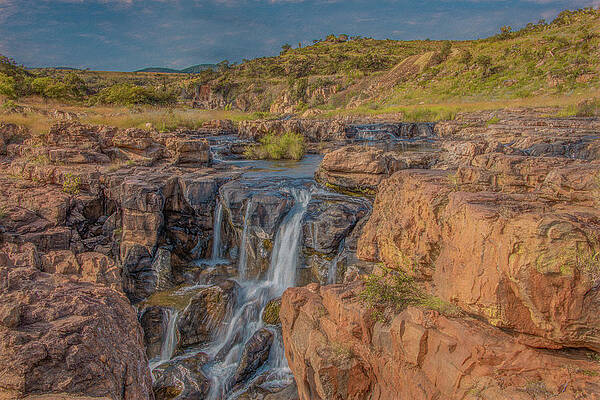 Natural Photograph - Waterfalls Of Bourke's Luck Potholes, South Africa by Marcy Wielfaert