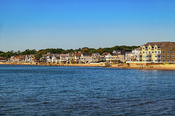 Wall Art featuring the photograph Waterfront Homes At Walnut Beach, Milford, Connecticut by Miroslav Liska