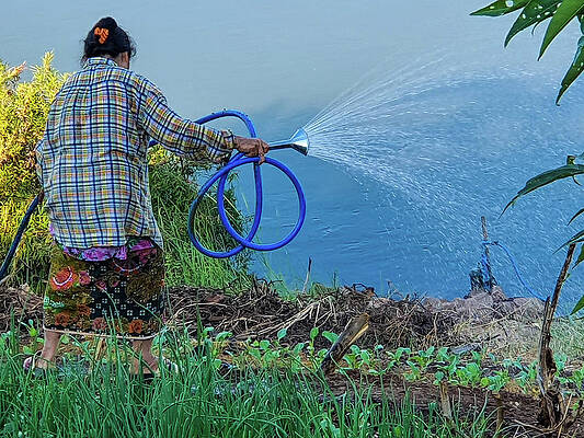 Photograph - Watering The Mekong River by Jeremy Holton