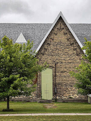 Wall Art featuring the photograph Waterworks Building Manistee Michigan by Mary Lee Dereske