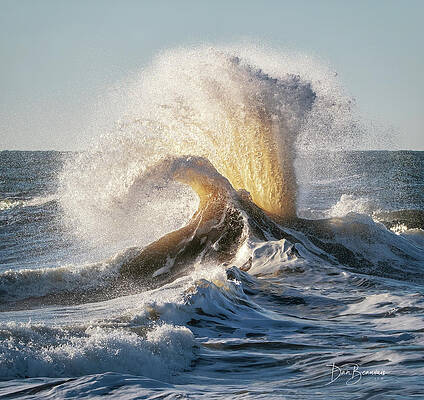 Obx Photograph - Wave Collision 6870 by Dan Beauvais