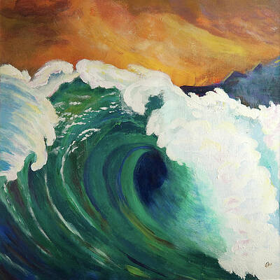 Wall Art featuring the painting Wave Of Passion by Art From the Heart