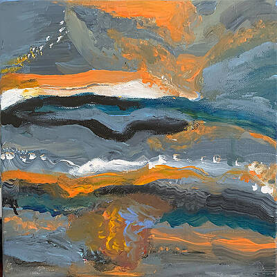 Wall Art featuring the painting Waves by Jmh