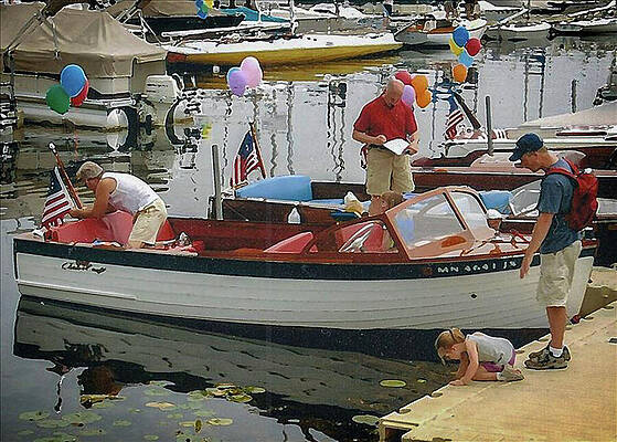 Reflection Photograph - WBL_Vintage Boat Show by Mark Triplett