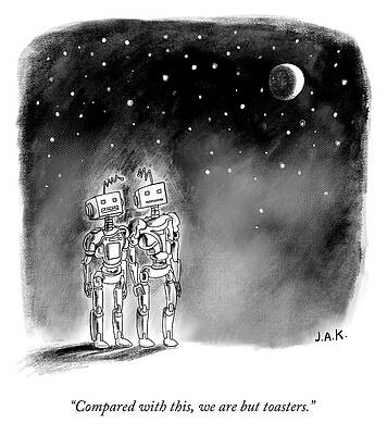 Sky Drawing - We Are But Toasters by Jason Adam Katzenstein