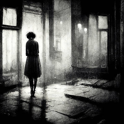 Mysterious Painting - We Are Shadows, 06 by AM FineArtPrints