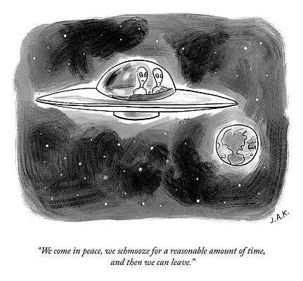 Peace Drawing - We Come In Peace by Jason Adam Katzenstein