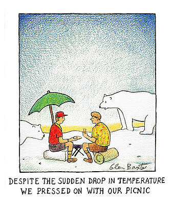 Unexpected Polar Bear Picnic Drawing