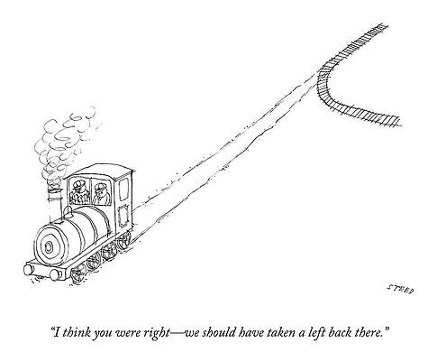 Train at a Crossroads Wall Art