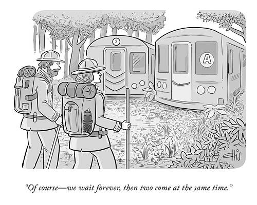 Hiking Drawing - We Wait Forever by Ellis Rosen