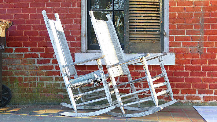 Newberry Wall Art featuring the photograph Weathered Rockers by Brian Hare