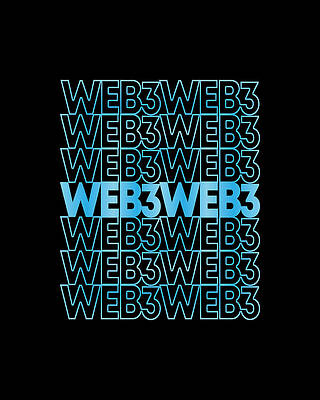 Web Wall Art featuring the digital art Web 3 Blockchain by Flippin Sweet Gear