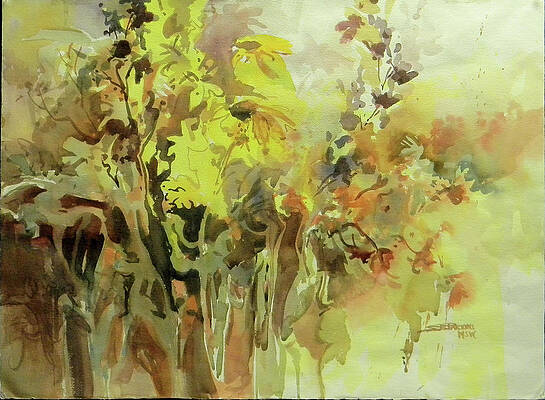 Wall Art featuring the painting Weed Composition #1 by Sheila Parsons