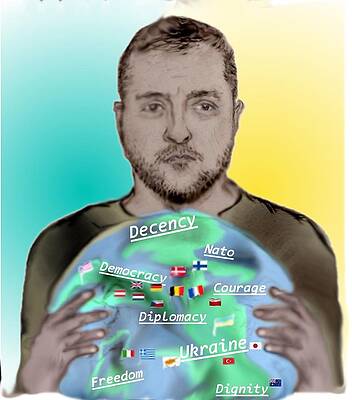 Mixed Media - Weight Of The World by Pamela Calhoun
