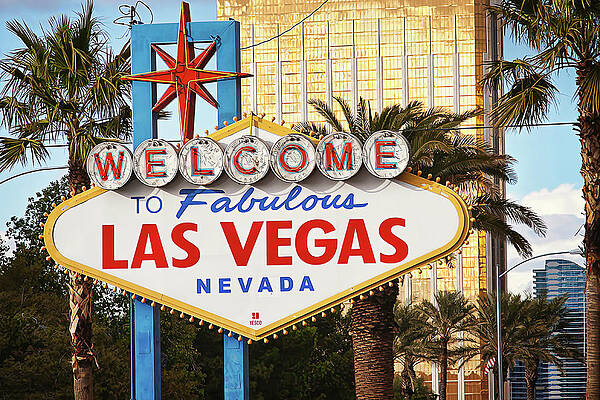 Las Vegas Photograph - Welcome To Las Vegas Sign by Tatiana Travelways