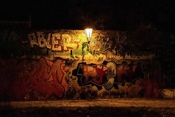 Urban Wall Art featuring the photograph Well Lit Art by Chad Thunberg