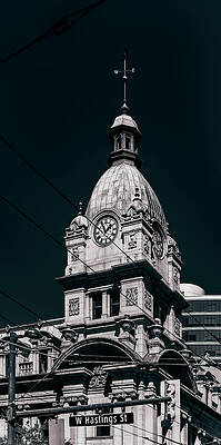 British Columbia Photograph - West Hastings Waterfront Vancouver City Centre Black And White 2340-300 by Neptune Images