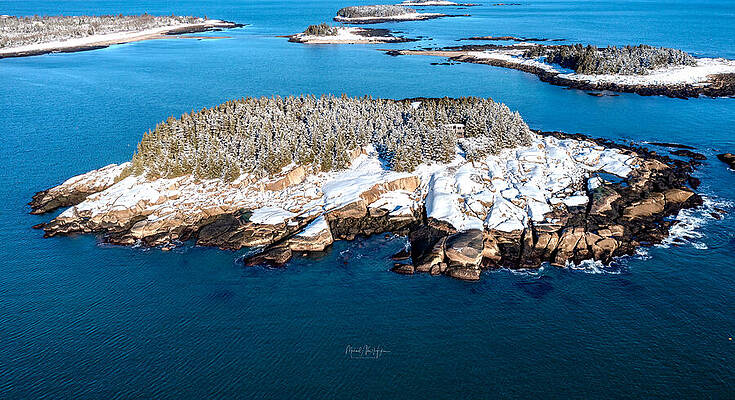 Maine Photograph - Western Island , Correa Maine by Veterans Aerial Media LLC