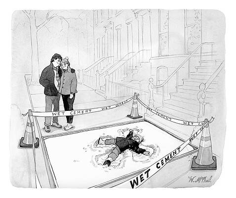 Construction Drawing - Wet Cement by Will McPhail