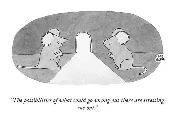 Anxious Drawing - What Could Go Wrong Out There by Amy Hwang