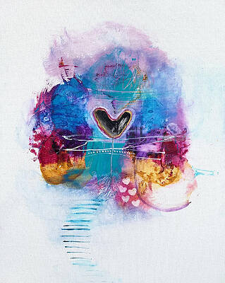 Color Wall Art featuring the painting What Lingers In The Fray by Rodney Frederickson