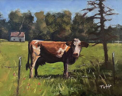 Landscape Wall Art featuring the painting Whatcha Looking At by Laura Toth