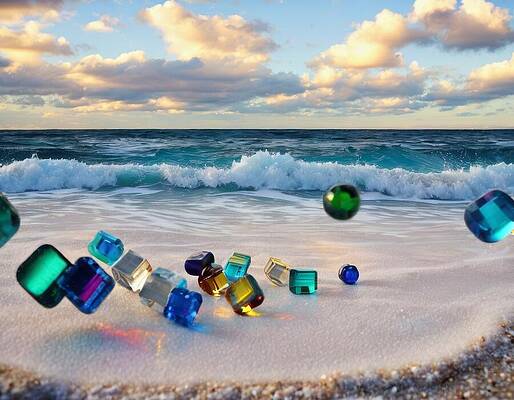 Ocean Wall Art featuring the digital art When Gravity Is Irrelevant by Eris And AI