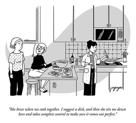 Alone Drawing - When We Cook Together by Jeremy Nguyen