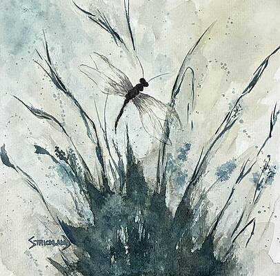 Dragonfly in the Reeds Painting