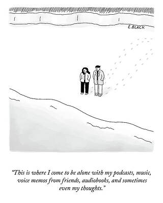 Meditation Wall Art featuring the drawing Where I Come To Be Alone by Ellie Black