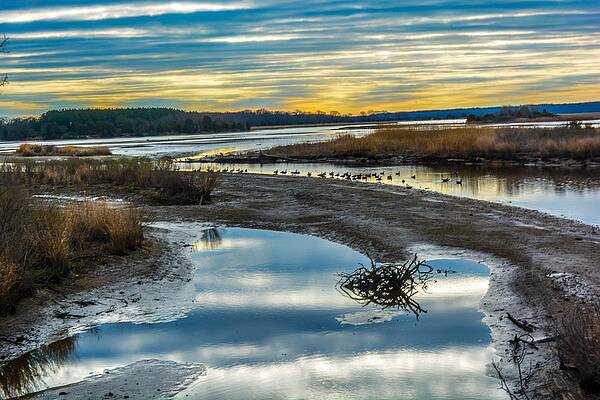Sunset Photograph - Where The River Bends by Addison Likins