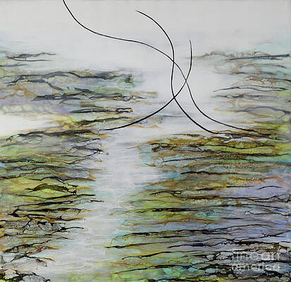 Luminous Wall Art featuring the painting Whimsy In The Meadow. by Anita Thomas