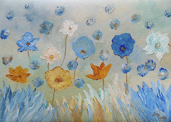 Colorful Garden Blooms Painting