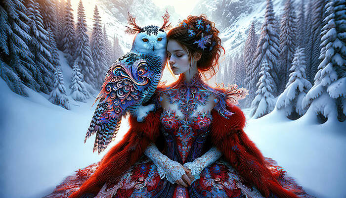 Majestic Wall Art featuring the photograph Whispering Wings In The Winter Wilds by Bill and Linda Tiepelman