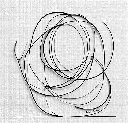 Wall Art featuring the digital art Whispers In A Spiral by Rafael Salazar