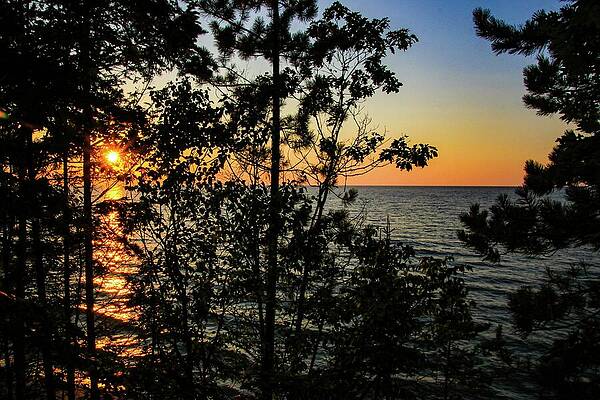 Nature Photograph - Whispers Of The Lake At Sunset by Deb Beausoleil