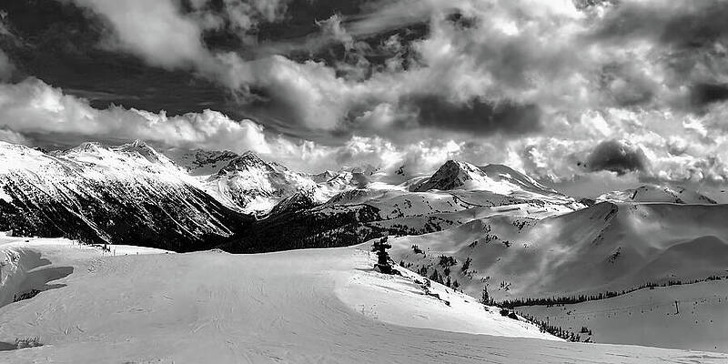 Snow-Covered Mountain Range Photograph