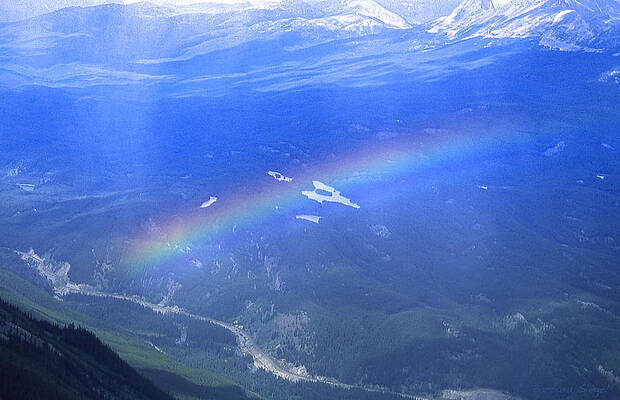 Wall Art featuring the photograph Whistlers Mountain Rainbow by Barbara Siegel