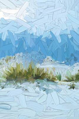 Mexico Wall Art featuring the mixed media White Sands New Mexico Abstract by Tatiana Travelways