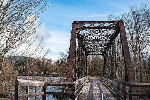 2023 Photograph - Whitehorse Trail Over Deer Creek Bridge 1 by Tom Cochran