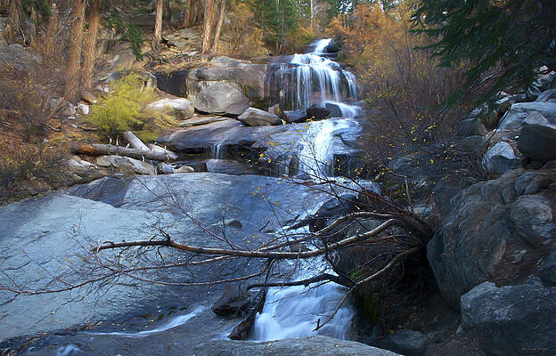 Waterfall Photograph - Whitney Portal Waterfalls 3 by Barbara Siegel