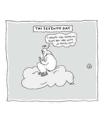 Rest Drawing - Why Hasn't He Tested Yet? by Liana Finck