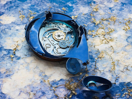 Intricate Wall Art featuring the digital art Why My Time Machine Is In The Shop by Eris and AI