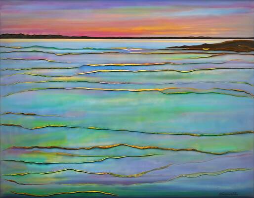 Reflection Digital Art - Wide Water by Eris And AI