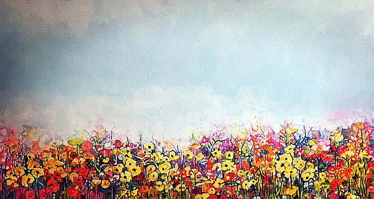 Painting - Wild Flowers 2 by Grant Nixon